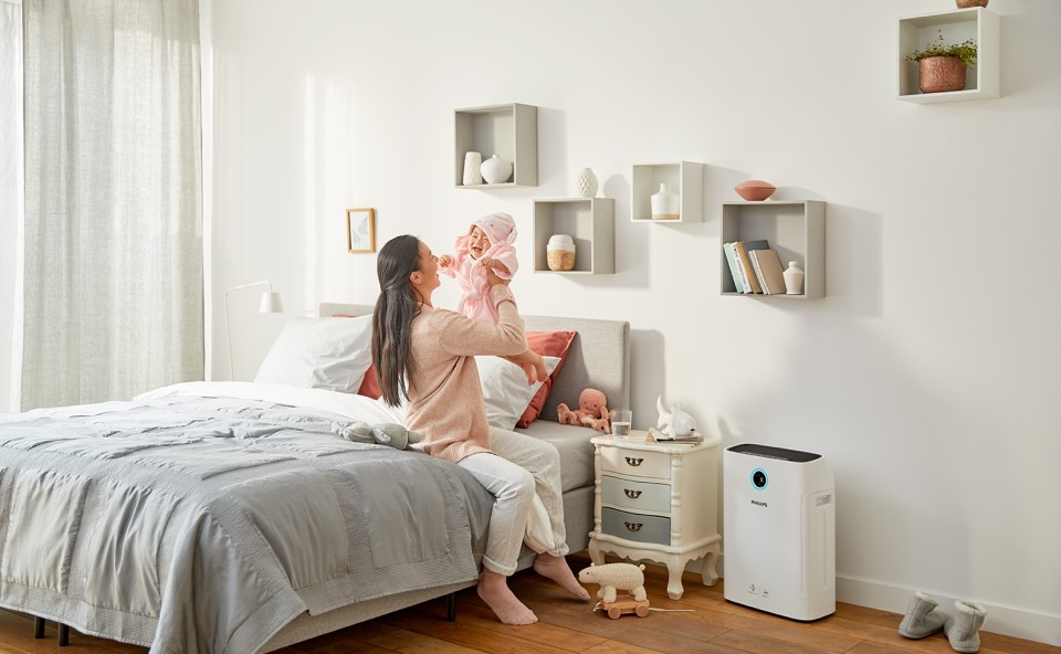 Nawilżacz poprawia jakość powietrza i ogranicza rozw&oacute;j bakterii w pokoju dziecka.