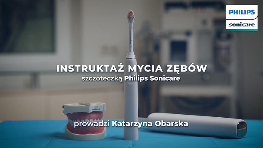 Katarzyna Obarska instruktaż mycia zęb&oacute;w szczoteczką soniczną